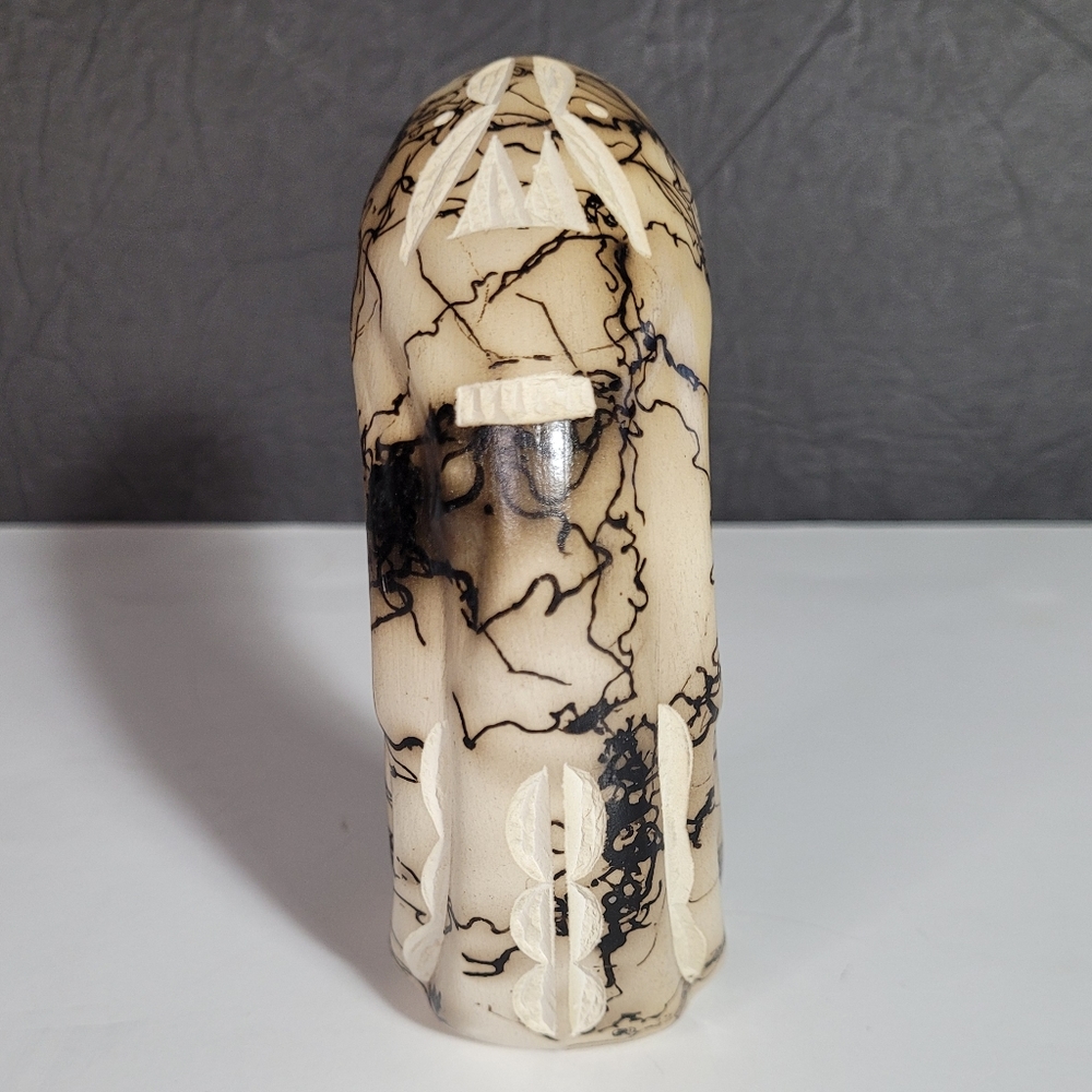 Vintage RARE Native American Horsehair Pottery Woman of the Wind Signed T. Vail - Picture 4 of 10
